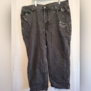 Old Navy Womans Black Distessed Jeans Size 18.